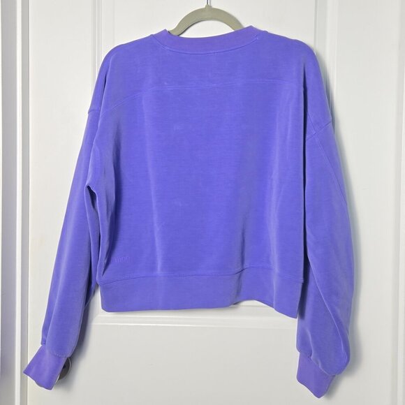 Lululemon Perfectly Oversized Cropped Crew *Softstreme - 8 Charged Indigo - Picture 4 of 5